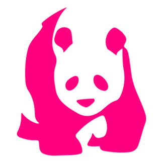 Realistic Giant Panda Decal (Hot Pink)